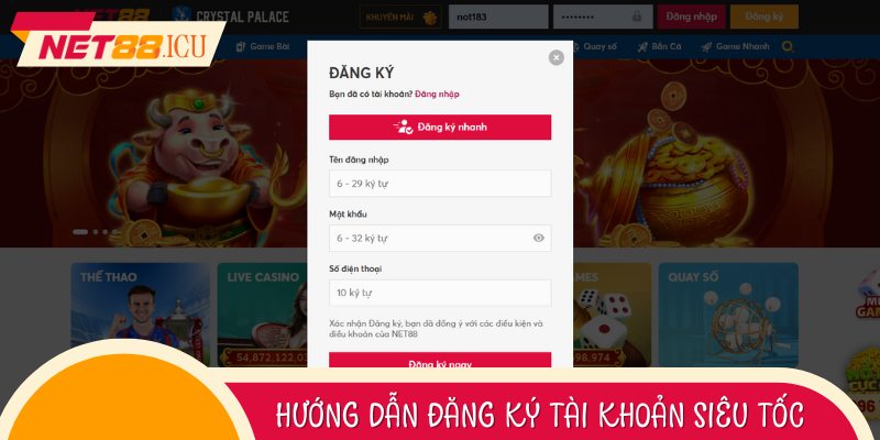 Quy trình từng bước trong hướng dẫn đăng ký tài khoản.
