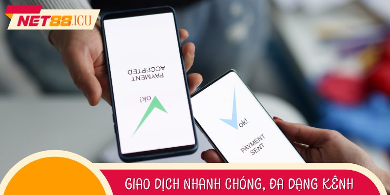 Yêu cầu nạp/rút tiền của thành viên được hệ thống xử lý ngay lập tức.